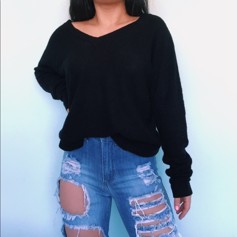 Oversized black sweater